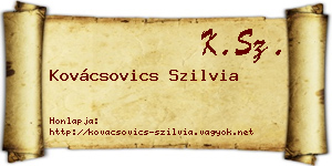 Kovácsovics Szilvia névjegykártya